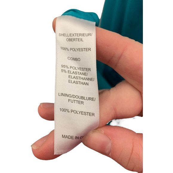 Adrianna Papell Collection Sequins Halter Neck Gown 14 Open Back Turquoise - Picture 5 of 12